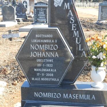 MASEMULA Nombizo Johanna 1922-2008