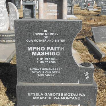MASHIGO Mpho Faith 1969-2006