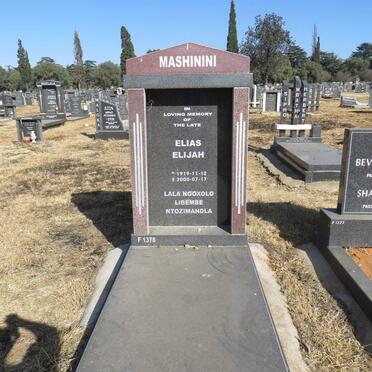 MASHININI Elias Elijah 1919-2000