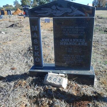 MASEKO Johannes Mpandlane 1948-2011