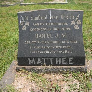 MATTHEE Daniel J.M. 1924-1961