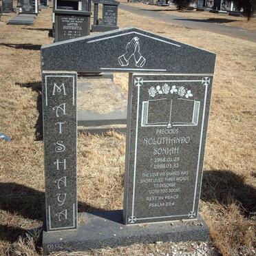 MATSHAYA Noluthando Sonjah 1968-1998