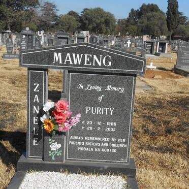 MAWENG Zanele Purity 1966-2005