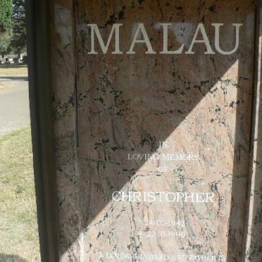 MALAU Christopher 1942-1996