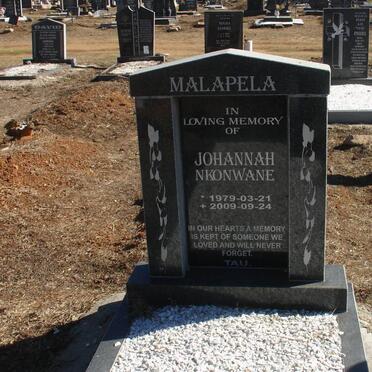 MALAPELA Johannah Nkonwane 1979-2009
