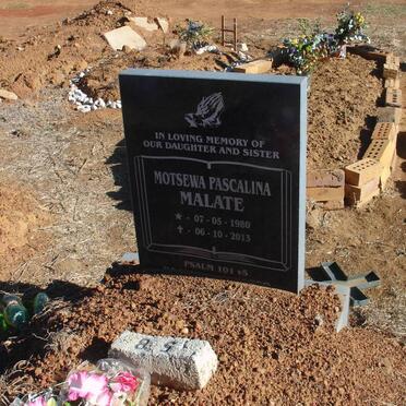 MALATE Motsewa Pascalina 1980-2013