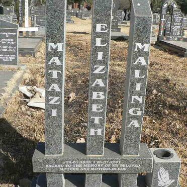 MALINGA Matazi Elizabeth 1923-2001