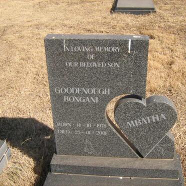 MBATHA Goodenough Bongani 1978-2001
