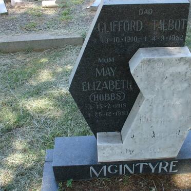 McINTYRE Clifford Talbot 1910-1982 &amp; May Elizabeth HOBBS 1918-1983 :: McINTYRE H? :: HOBBS Sydney 1862-1927