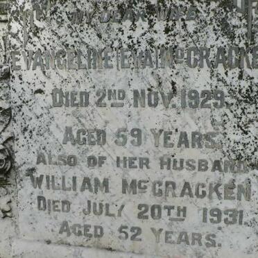 McCRACKEN William -1931 &amp; Evangeline -1929