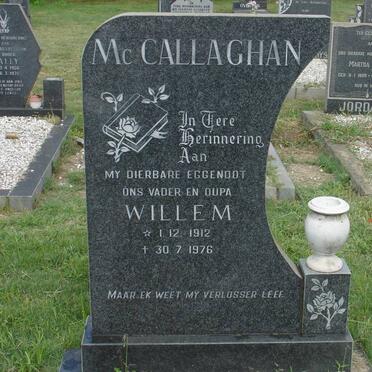 MCALLAGHAN Willem 1912-1976