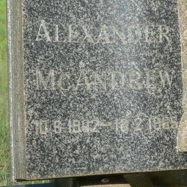 MCANDREW Alexander 1902-1965