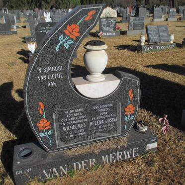 MERWE Wilhelmus, van der 1921-1998 &amp; Helena Josina 1932-2003