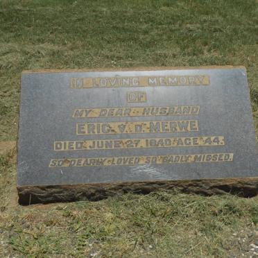 MERWE Eric, v.d. -1940