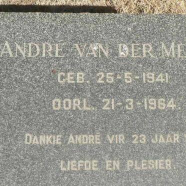 MERWE Andre, van der 1941-1964