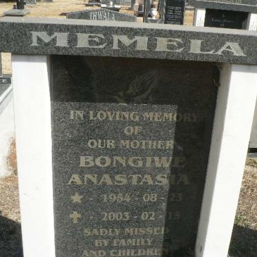 MEMELA Bongiwe Anastasia 1954-2003