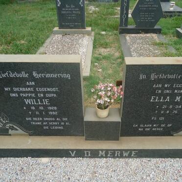 MERWE Willie, van der 1928-1992 &amp; Ella M.M. 1934-1975