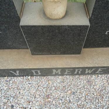 MERWE Willie, van der 1928-1992 &amp; Ella M.M. 1934-1975