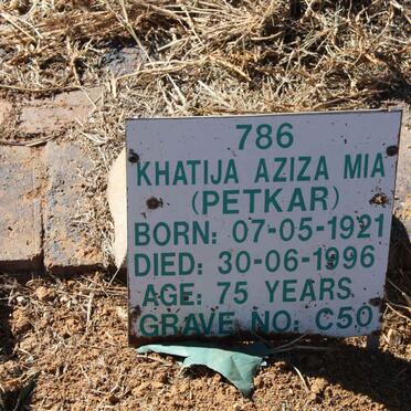 MIA Khatija Aziza 1921-1996