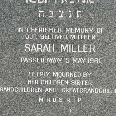 MILLER Sarah -1961