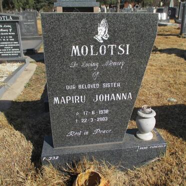 MOLOTSI Mapiru Johanna 1938-2003