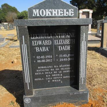 MOKHELE Lekhotla Edward 1934-2012 &amp; Ntipane Elizabeth 1940-2003