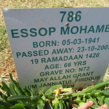 MOHAMED Essop 1941 - 2005