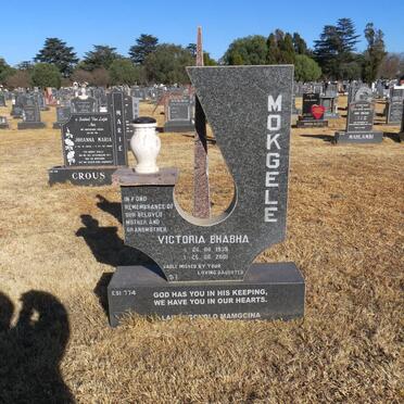 MOKGELE Victoria Bhabha 1939-2001