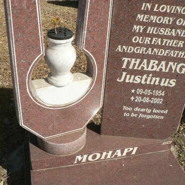 MOHAPI Thabang Justinus 1954-2002