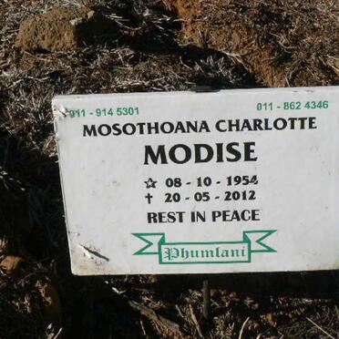 MODISE Mosothoana Charlotte 1954-2012