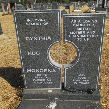 MOKOENA Cynthia Ndo 1957-2002