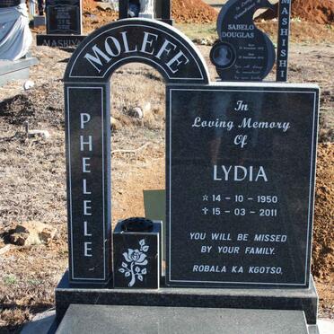 MOLEFE Lydia Phelele 1950-2011