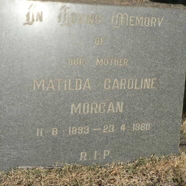 MORGAN Matilda Caroline 1893-1960