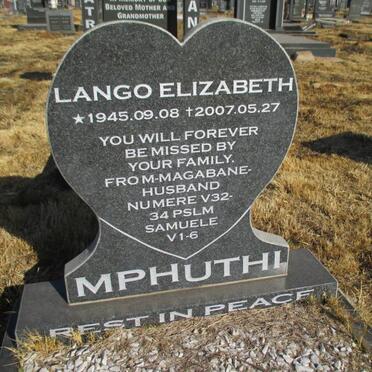 MPHUTHI Lango Elizabeth 1945-2007