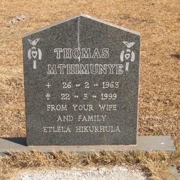 MTHIMUNYE Thomas 1963-1999