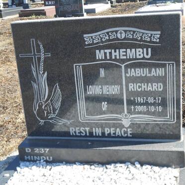 MTHEMBU Jabulani Richard 1967-2008