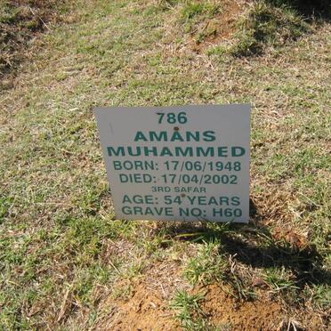MUHAMMED Amans 1948-2002