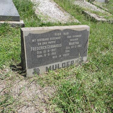 MULDER Frederick Gerhardus 1897-1965 &amp; Martha 1903-