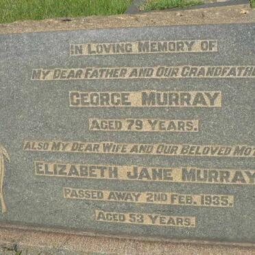 MURRAY George &amp; Elizabeth Jane -1935