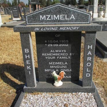 MZIMELA Bheki Harold 1955-2002