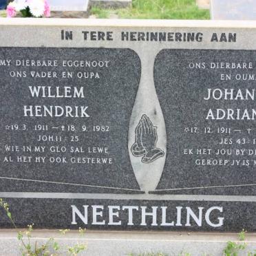 NEETHLING Willem Hendrik 1911-1982 &amp; Johanna Adriana 1911-1985