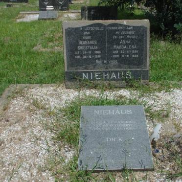 NIEHAUS Bernardus Christiaan 1889-1978 &amp; Anna Magdalena 1896-1958 :: NIEHAUS Dick 1953-1999