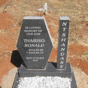 NTSHANGASE Thabiso Ronald 2013-2013