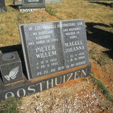 OOSTHUIZEN Pieter Willem 1922-1992 &amp; Maggel Johanna 2928-2004