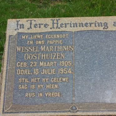 OOSTHUIZEN Wessel Marthinus 1905-1954