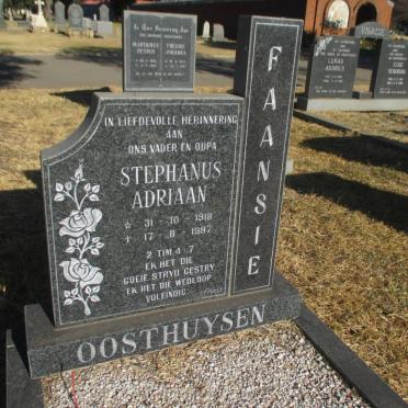 OOSTHUYSEN Stephanus Adriaan 1918-1997
