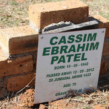 PATEL Cassim Ebrahim 1942-2012
