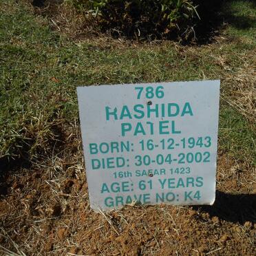 PATEL Rashida 1943-2002
