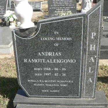 PHALA Andreas Ramotlalekgomo 1968-1997