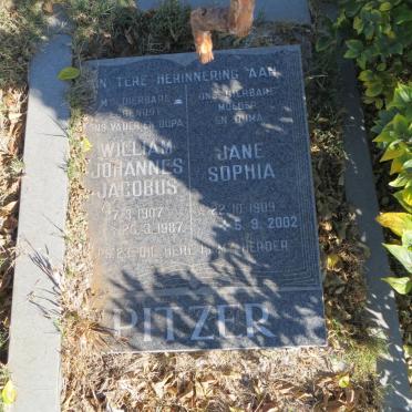 PITZER William Johannes Jacobus 1907-1987 &amp; Jane Sophia 1909-2000